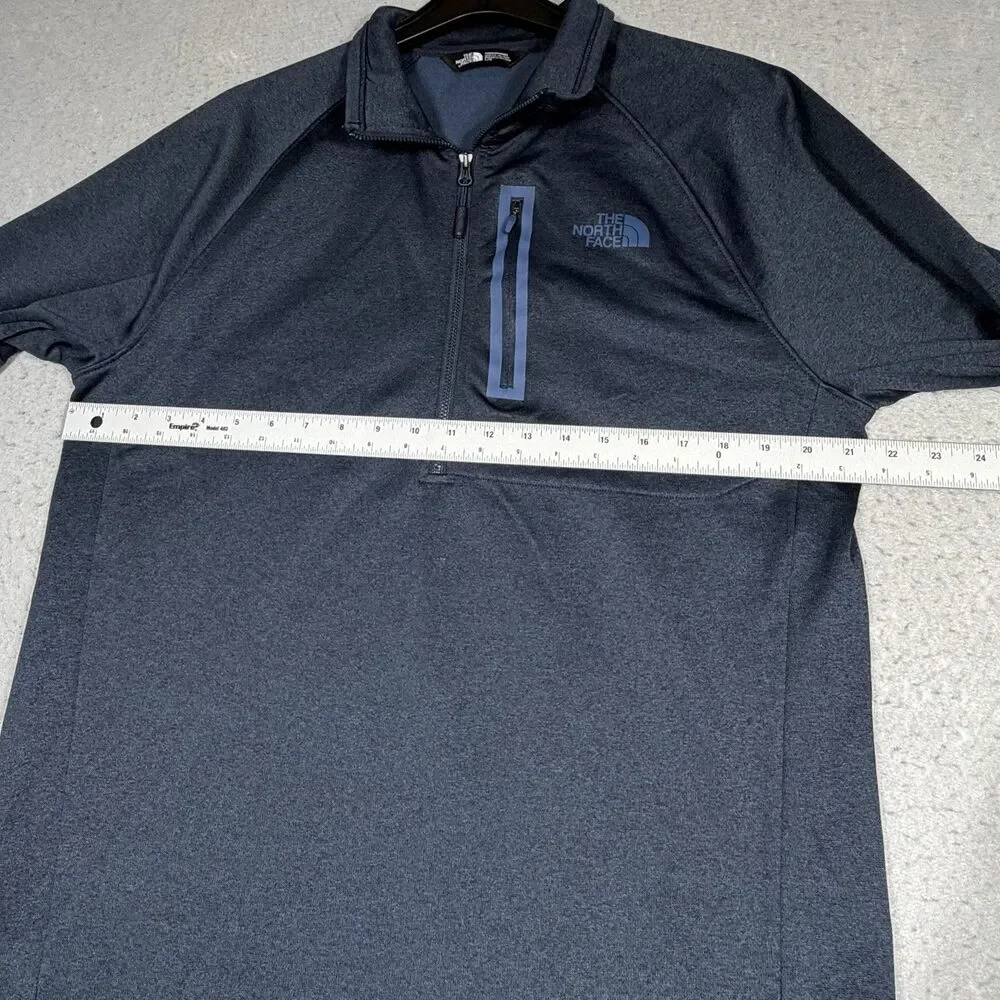 The North Face 1/2 Zip Pullover Long Sleeve Men's Large Blue Fleece